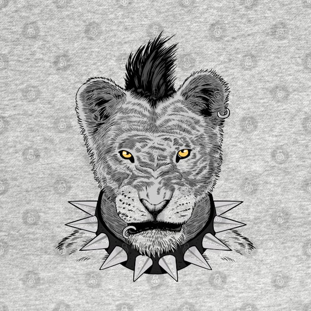 Lion punk crest by albertocubatas